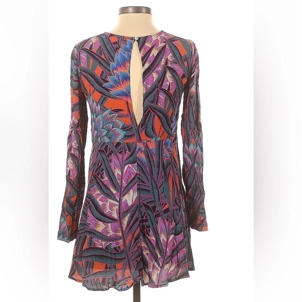 Mara Hoffman Multicolored Floral Print Long-Sleeve Dress Size S - Picture 2 of 2
